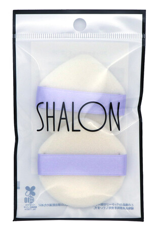 シャロン フロッキーパフしずく型２P<コンパクト  in>