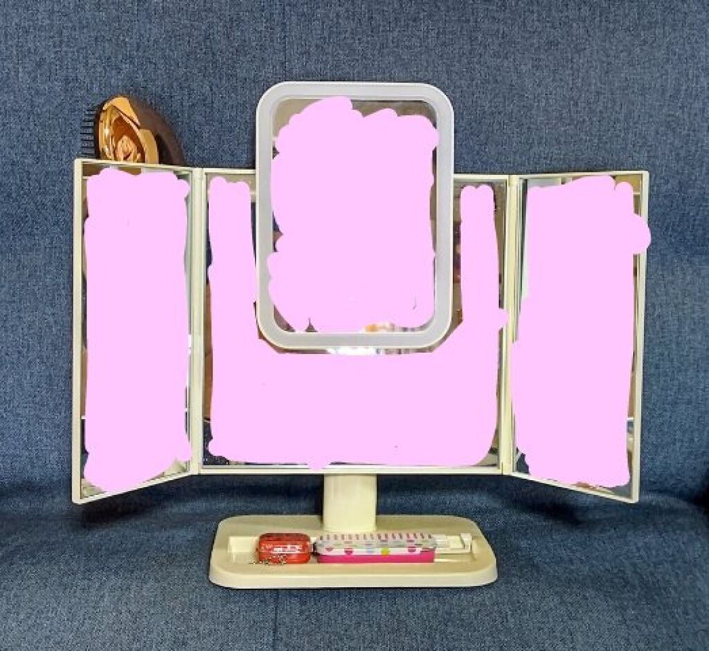 LEDライトミラー (AS-0678)/ニトリ/その他化粧小物を使ったクチコミ(2枚目)