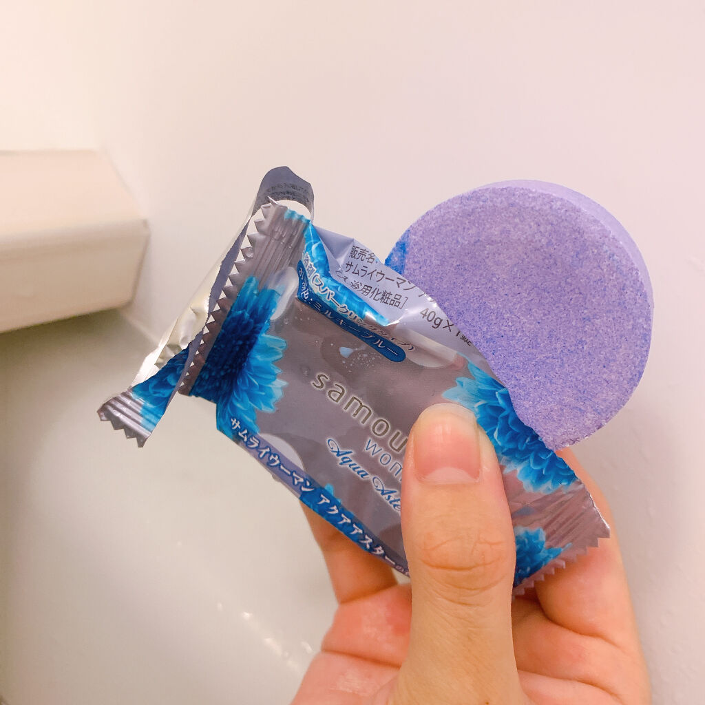 サムライウーマン スパークリングバスタブレット アクアアスターの香り/サムライウーマン/炭酸系入浴剤を使ったクチコミ（2枚目）