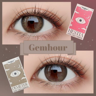 Gemhour lens Hestia Oliveのクチコミ「親感覚デザイン✨
おしゃれでかわいい韓国カラコン🇰🇷

Gemhour lens
Hestia.....」（1枚目）