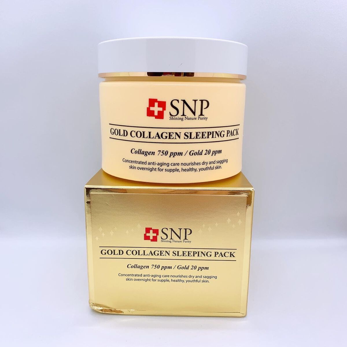 SNP ゴールド コラーゲン スリーピング パック/SNP/シートマスク・パックを使ったクチコミ(1枚目)