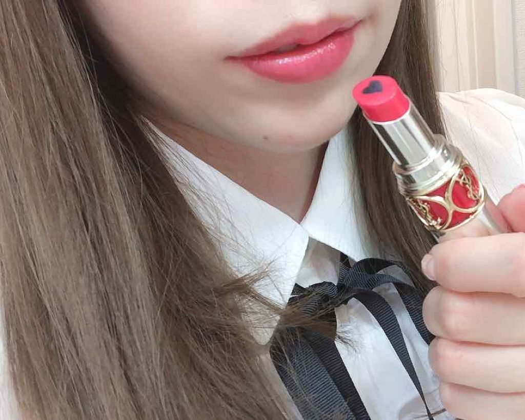 ルージュ ヴォリュプテ シャイン/YVES SAINT LAURENT BEAUTE/口紅を使ったクチコミ(2枚目)