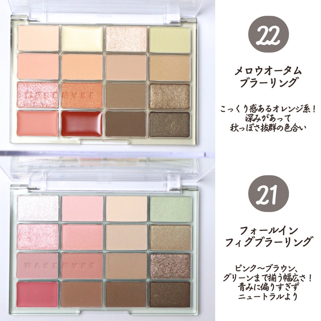 ソフトブラーリングアイパレット/wakemake/アイシャドウパレットを使ったクチコミ(2枚目)