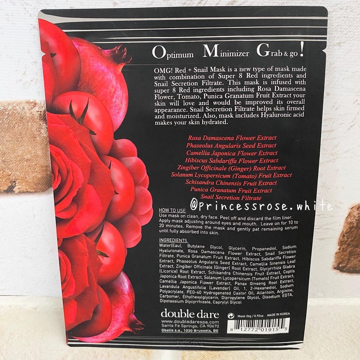 OMG! Love Gift Set (Red Snail Mask )/double dare/その他キットセットを使ったクチコミ（2枚目）