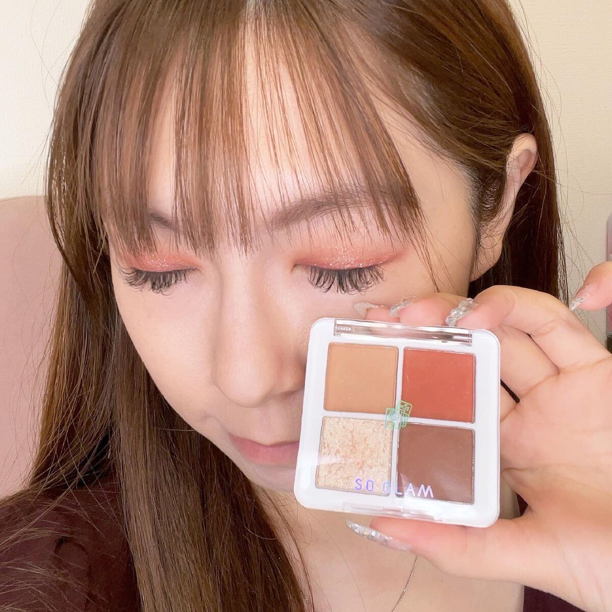 プチポケットアイシャドウパレット/SO GLAM/アイシャドウパレットを使ったクチコミ(9枚目)