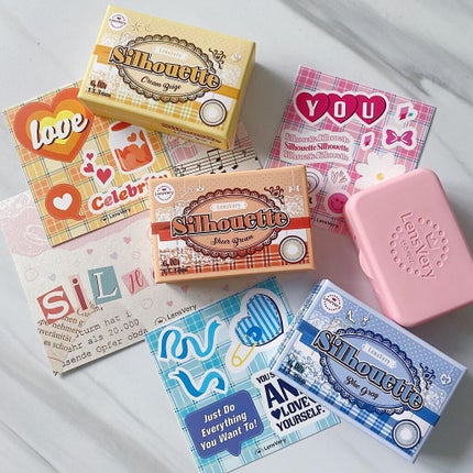 シルエットマンスリー 01 クリームベージュ/LensVery/1ヶ月(1MONTH)カラコンの画像