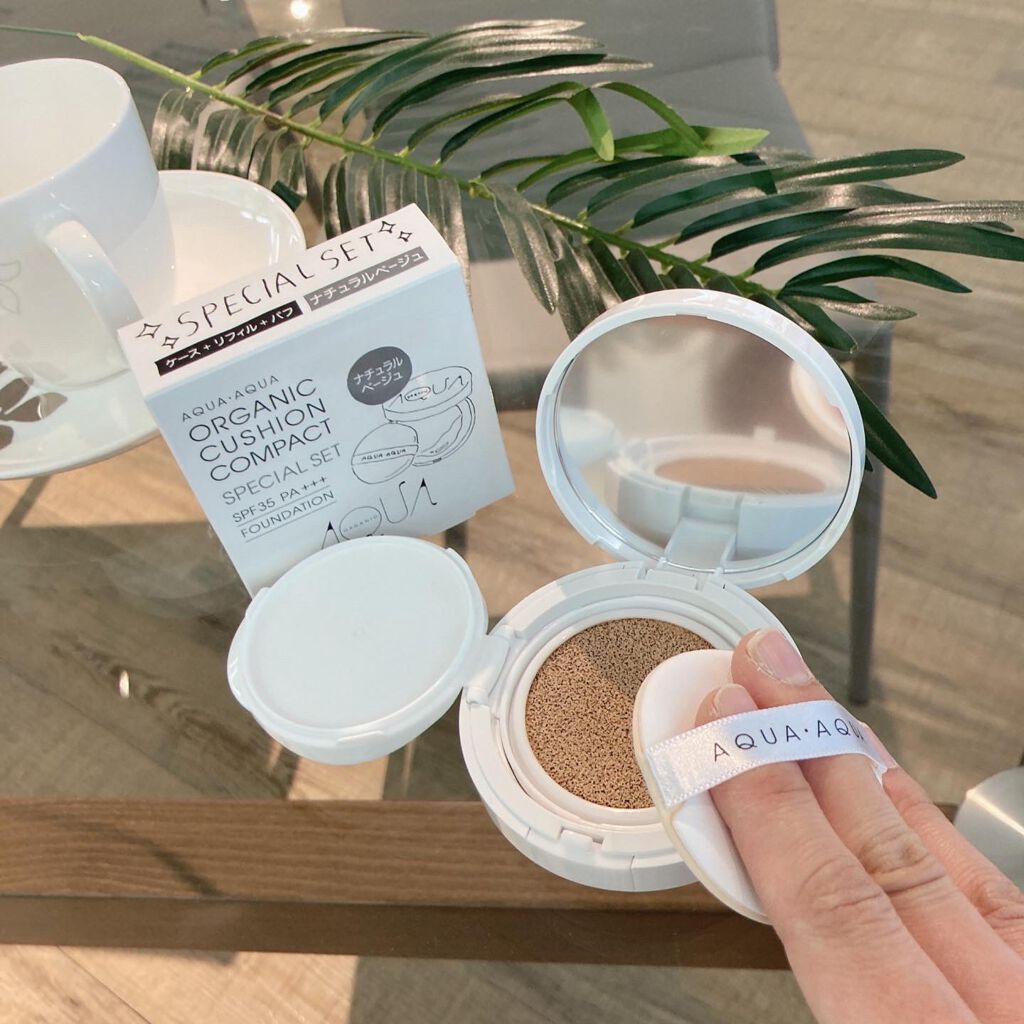 オーガニッククッションコンパクト/アクア・アクア/クッションファンデーションを使ったクチコミ（3枚目）