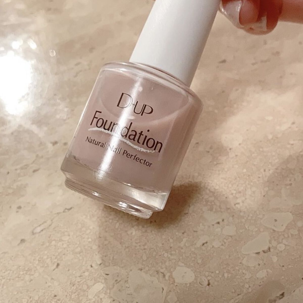 ディーアップファンデーション シアーラベンダー/D-UP/ネイルベースコートを使ったクチコミ（2枚目）