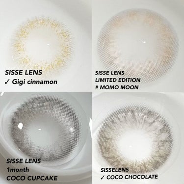 Sisse Lens Gigicinnamonのクチコミ「韓国カラコンブランド【SISSELENS】4種類まとめてみました‪🫶🏻💞‬

どれも可愛いパッ.....」（3枚目）