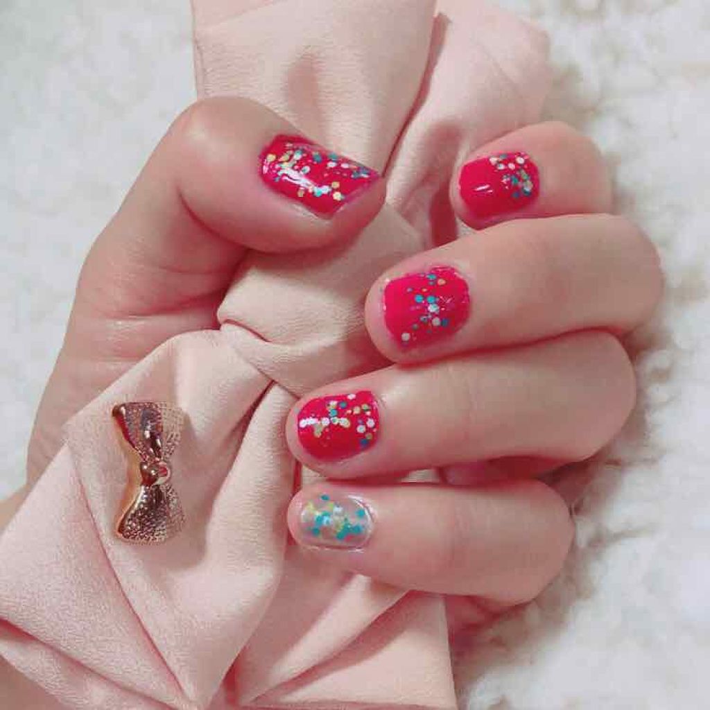 セリア ATフレークネイルグリッター/セリア/マニキュアを使ったクチコミ（1枚目）