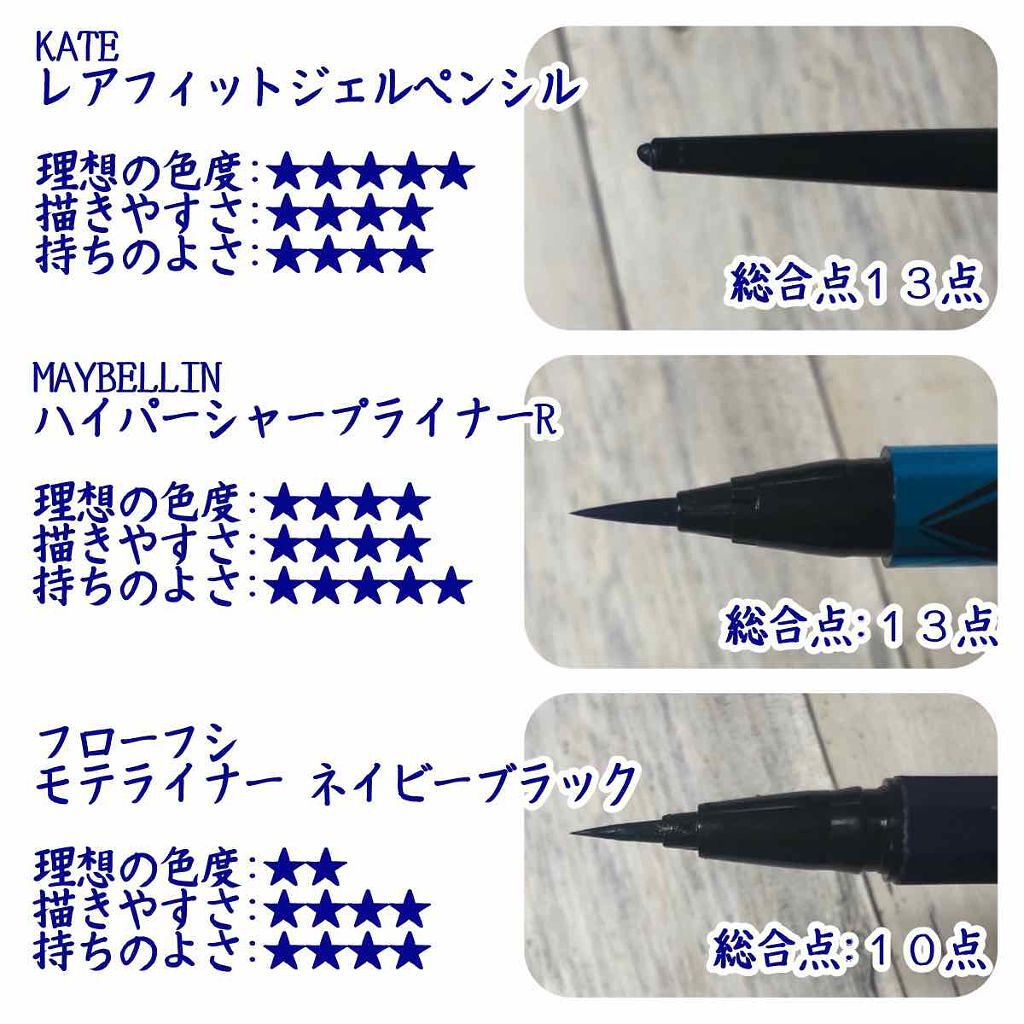 モテライナー リキッド/UZU BY FLOWFUSHI/リキッドアイライナーを使ったクチコミ（2枚目）