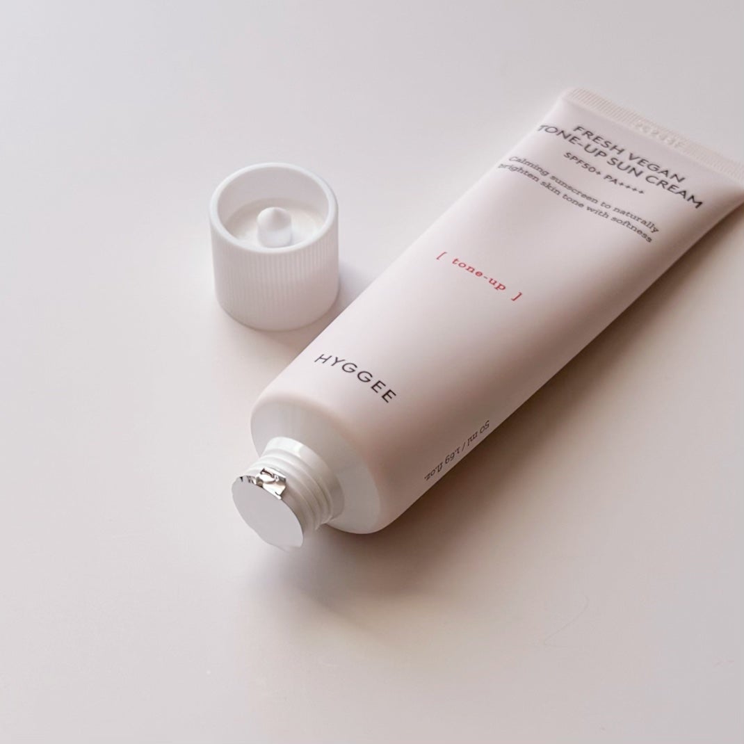 フレッシュヴィーガントーンアップサンクリーム/HYGGEE/日焼け止めクリームを使ったクチコミ(5枚目)