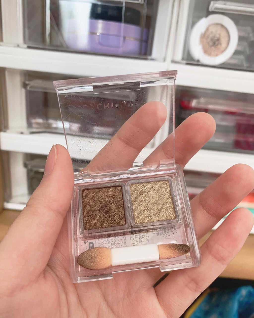 アイ カラー(チップ付)/ちふれ/アイシャドウパレットを使ったクチコミ(3枚目)