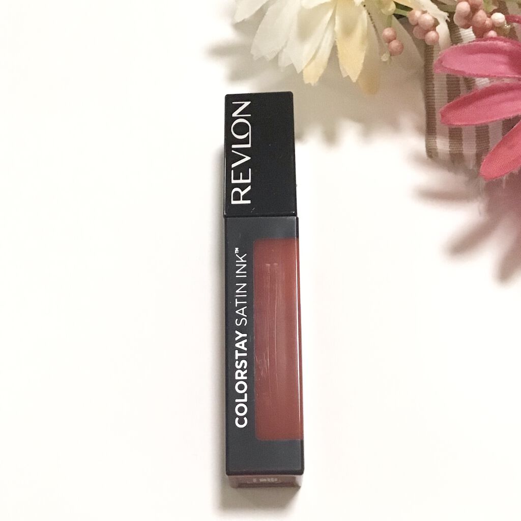 カラーステイ サテン インク 018 ファイアード アップ/REVLON/口紅を使ったクチコミ（1枚目）