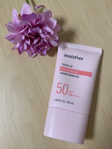 トーンアップ ノーセバム サンスクリーン SPF50+ PA++++/innisfree/日焼け止め・UVケアを使ったクチコミ（1枚目）