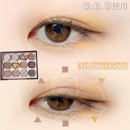 Hexze 12色 アイシャドウパレット プロアイ パレット アイプランナーパレット メイクパレット 高発色/HEXZE(ヘックスゼ)/アイシャドウパレットを使ったクチコミ(8枚目)