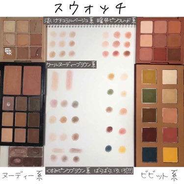 3CE 3CE MOOD RECIPE MULTI EYE COLOR PALETTEのクチコミ「
〖全色マットアイシャドウパレット比較〗【スウォッチ】

今回は全色マットのアイシャドウパレッ.....」（2枚目）