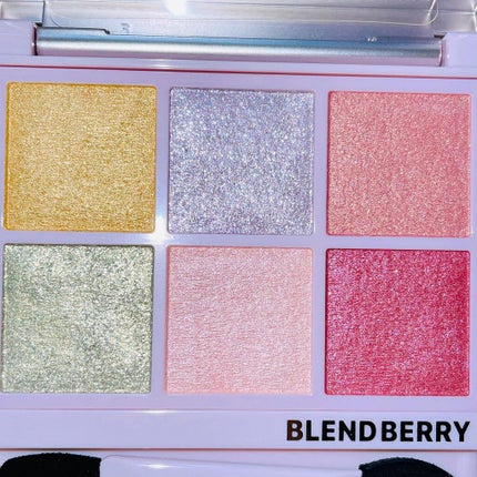 オーラクリエイション 105 ゴールデンキウイ&スウィートピンク(限定カラー)/BLEND BERRY/アイシャドウパレットを使ったクチコミ(2枚目)