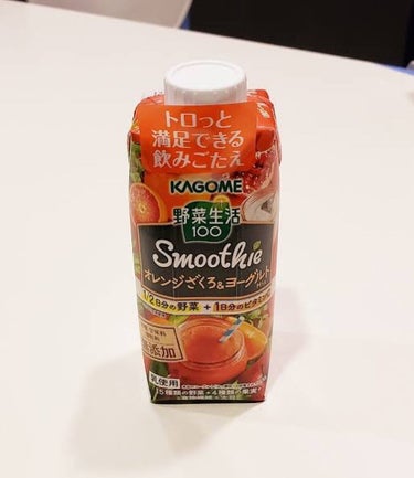 野菜生活１００ Smoothie オレンジざくろ&ヨーグルトMix/野菜生活１００/ドリンクを使ったクチコミ（1枚目）