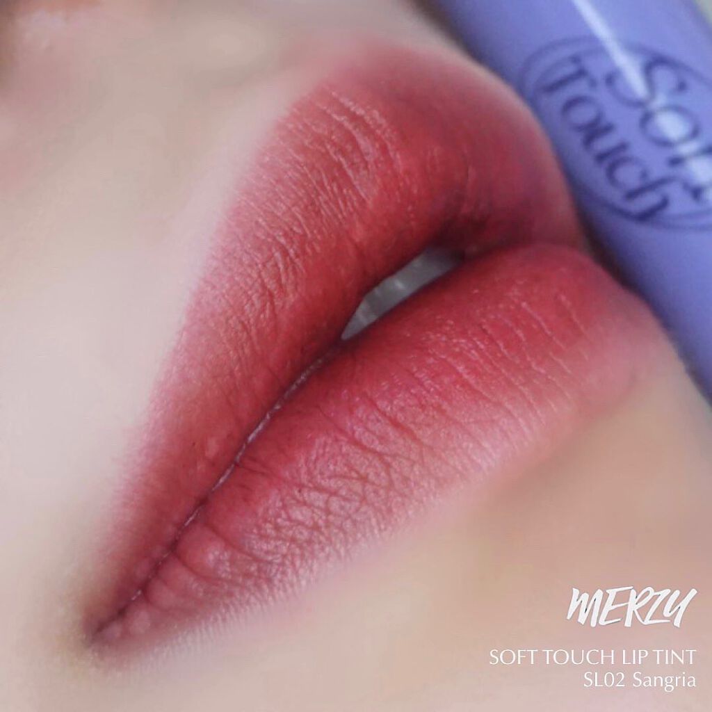 Soft touch lip tint SL2. シャングリア/MERZY/口紅を使ったクチコミ（3枚目）
