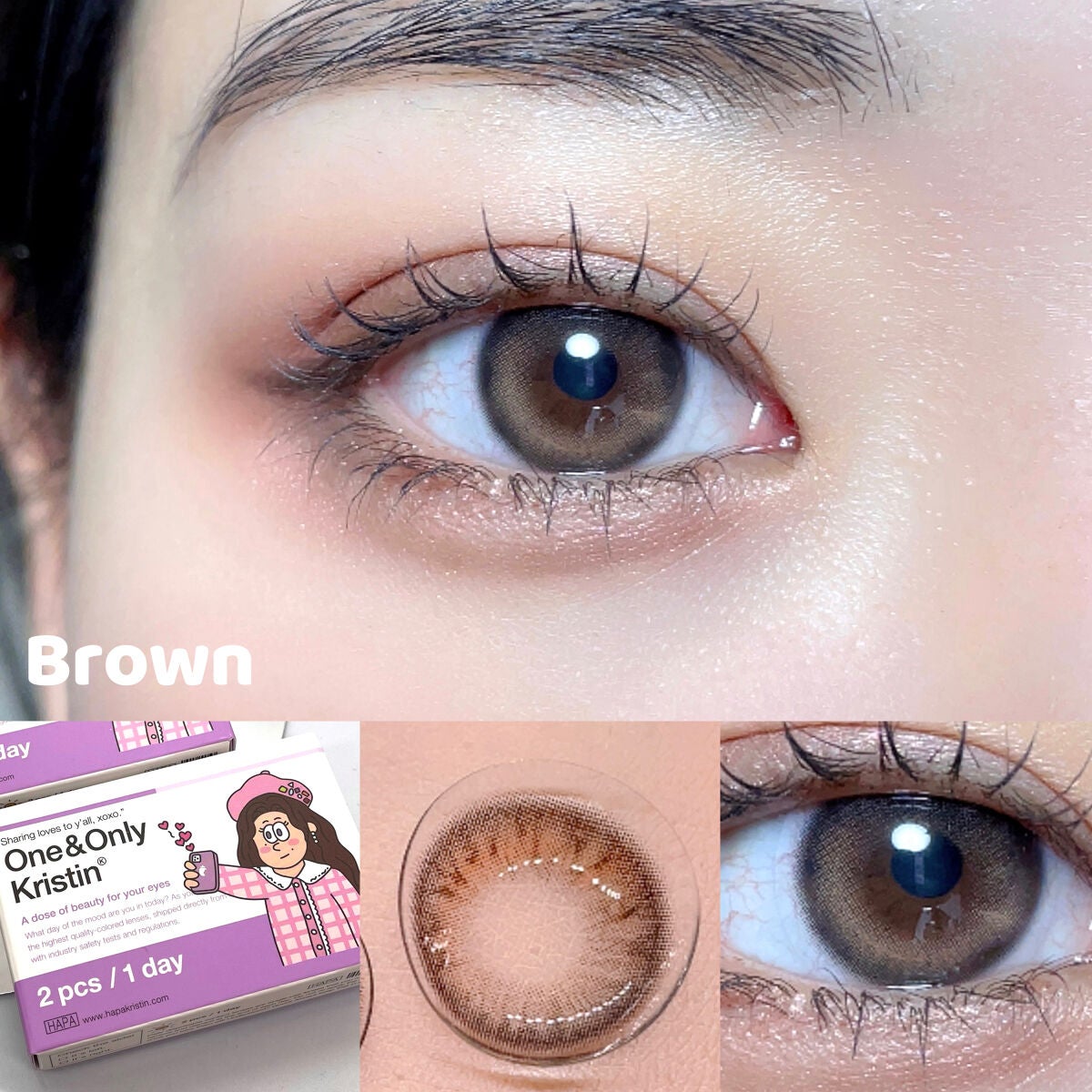 One & Only Kristin/Hapa kristin/カラーコンタクトレンズを使ったクチコミ(3枚目)