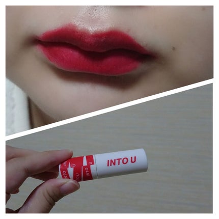 スーパーマットリップ&チークマッド/INTO U/口紅を使ったクチコミ(1枚目)