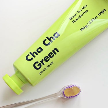 Cha Cha Charcoal Vegan Greentea Toothpaste/unpa/歯磨き粉を使ったクチコミ（1枚目）