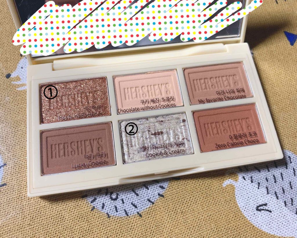 ハーシー プレイカラーアイズミニ/ETUDE/アイシャドウパレットを使ったクチコミ（3枚目）