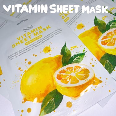 tenzero VITAMIN SHEET MASKのクチコミ「🍋✨⭐︎
⁡
⁡
夏のスキンケアにプラスワン🫶☪︎
⁡
◎tenzero
『Vitamin s.....」（1枚目）