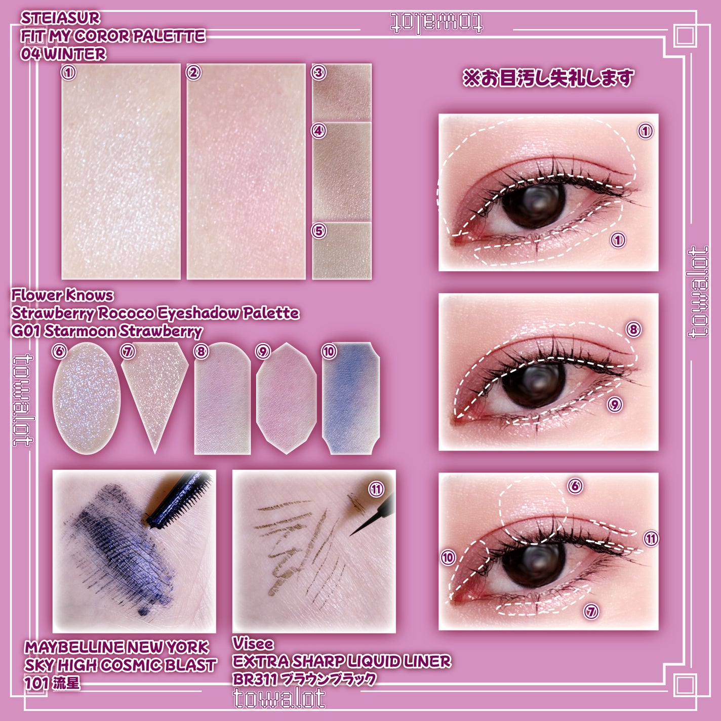 ストロベリーロココ アイシャドウパレット/FlowerKnows/アイシャドウパレットを使ったクチコミ(2枚目)