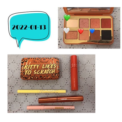 キティ ライクス トゥ スクラッチ ミニ アイシャドウ パレット/Too Faced/アイシャドウパレットを使ったクチコミ(1枚目)