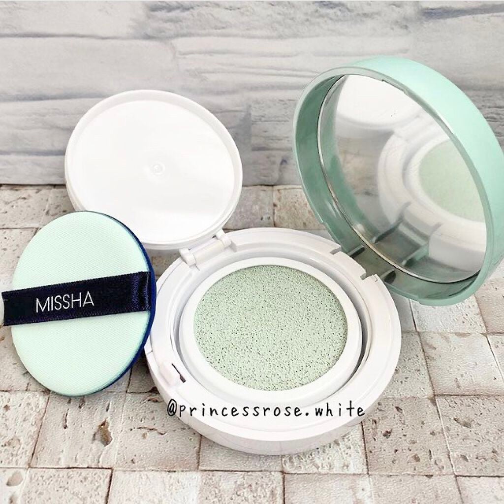 M クッションベース(ミント)/MISSHA/化粧下地を使ったクチコミ(2枚目)