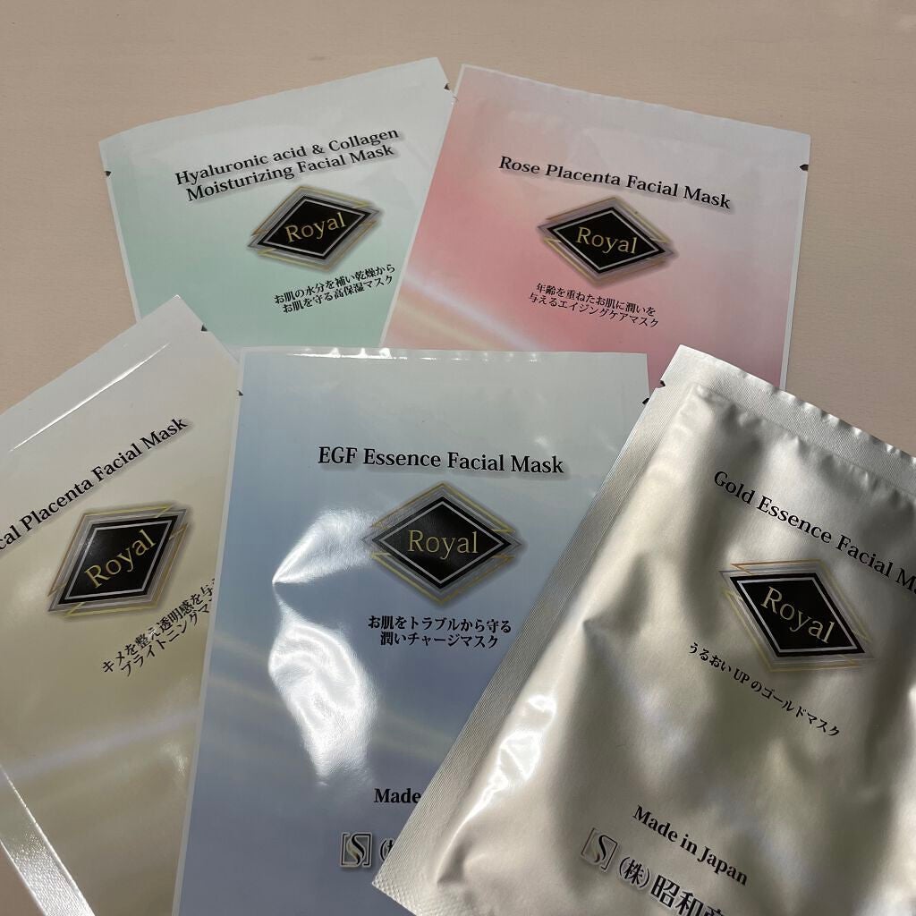 Royal Facial Mask ローヤル シートマスク トライアルセット 5枚/昭和商事/シートマスク・パックを使ったクチコミ(1枚目)