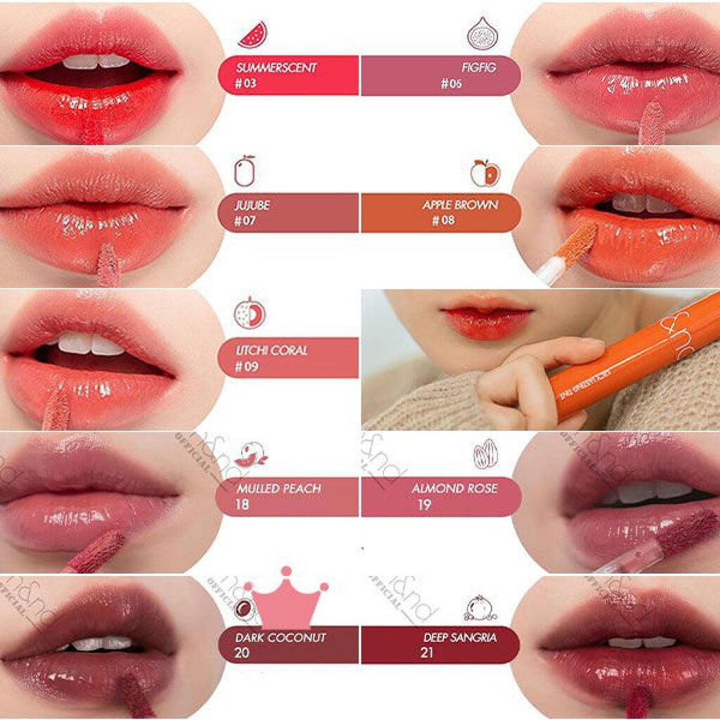 ジューシーラスティングティント/rom&nd/リップティントを使ったクチコミ(1枚目)