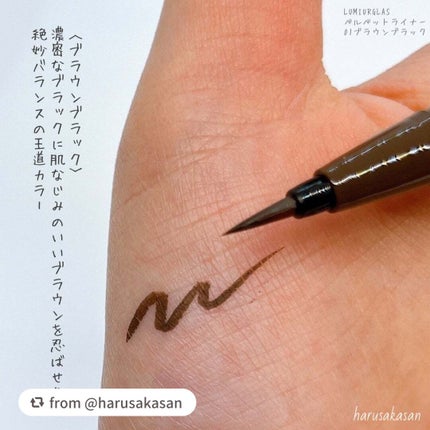 ベルベットライナー/LUMIURGLAS/リキッドアイライナーを使ったクチコミ(3枚目)