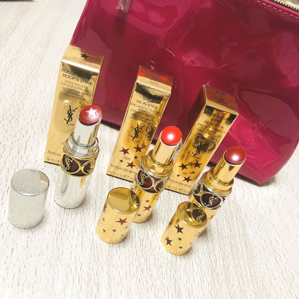 ルージュ ヴォリュプテ シャイン/YVES SAINT LAURENT BEAUTE/口紅を使ったクチコミ(1枚目)