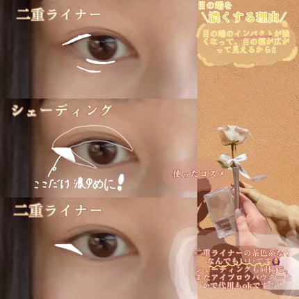 描くふたえアイライナー/CEZANNE/リキッドアイライナーを使ったクチコミ(2枚目)