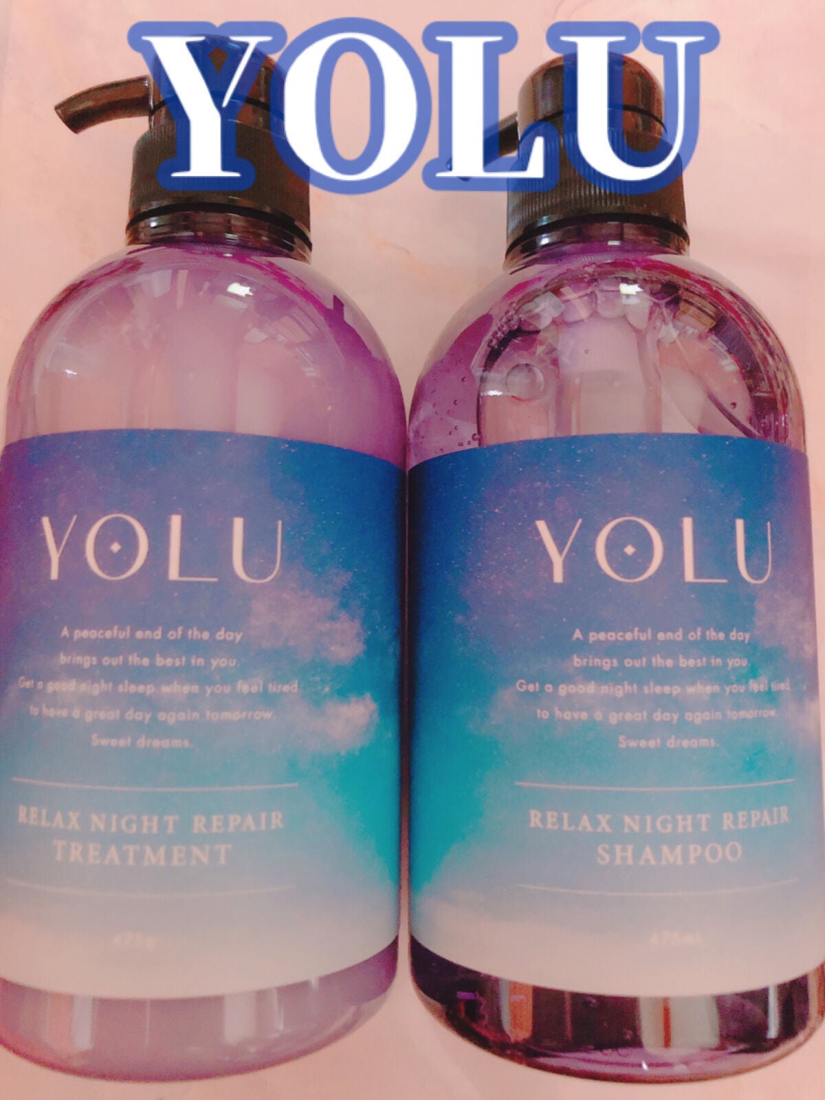 リラックスナイトリペア シャンプー/トリートメント/YOLU/市販シャンプーを使ったクチコミ(1枚目)