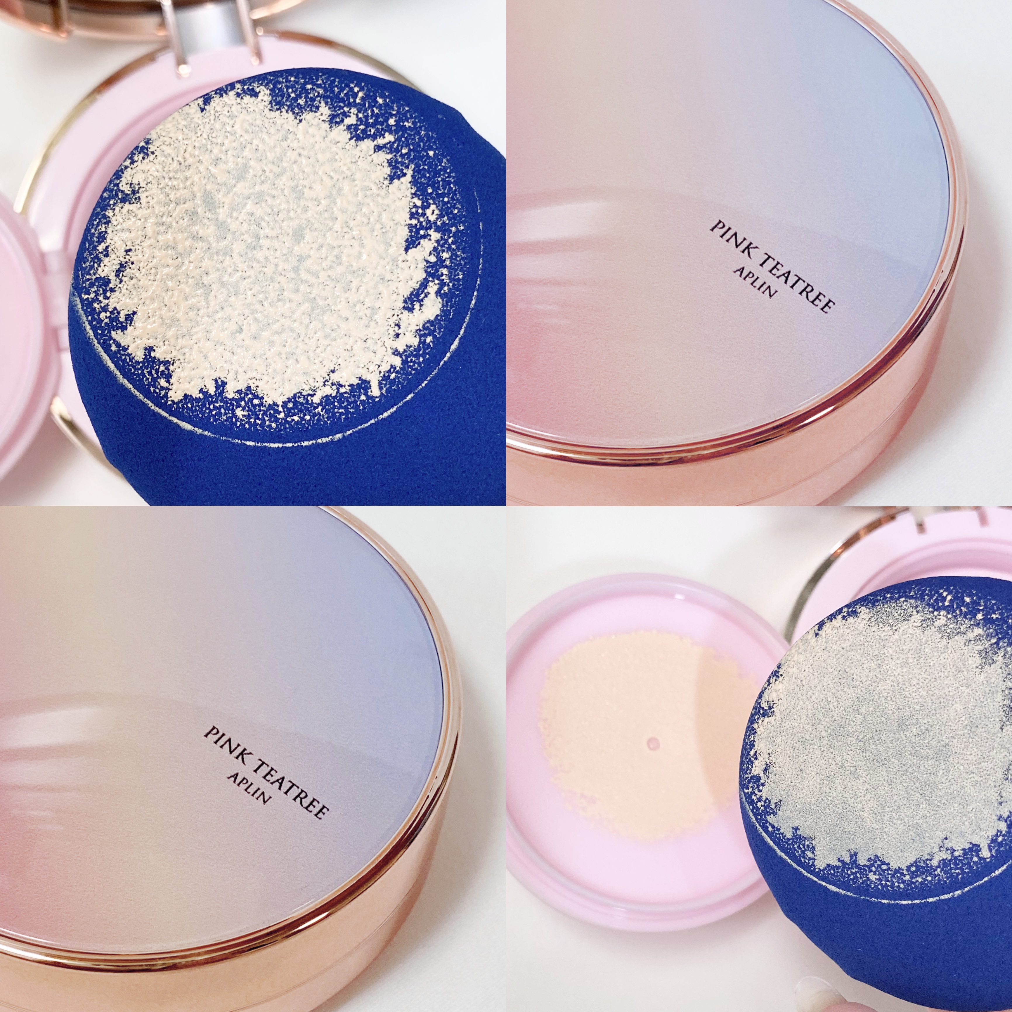 ピンクティーツリーカバーアップグロウクッション 17号 フローラルベージュ/APLIN/クッションファンデーションを使ったクチコミ（3枚目）