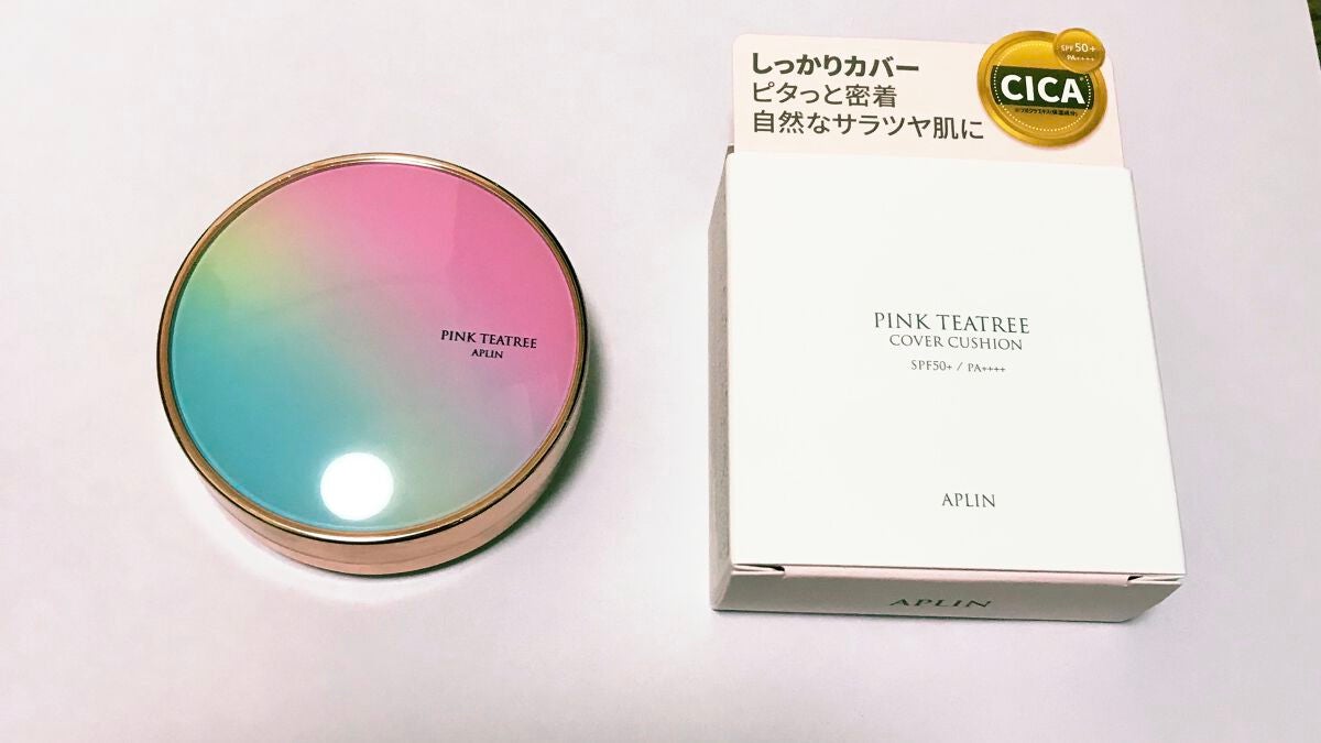 ピンクティーツリーカバークッション/APLIN/クッションファンデーションを使ったクチコミ(1枚目)