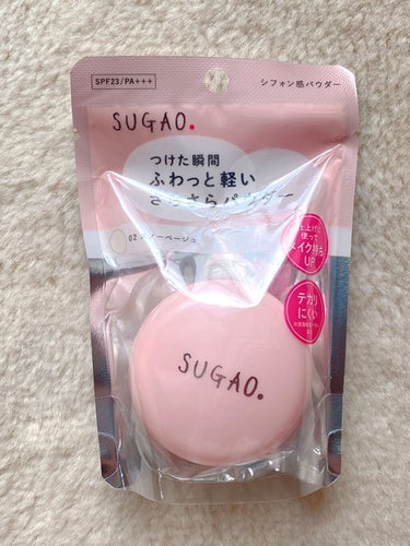 SUGAO® シフォン感パウダーのクチコミ「02スノーベージュ
SPF23 PA+++  4.5g ¥1,000


ピンクのコロンとした.....」（3枚目）
