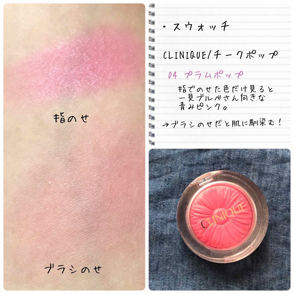 チーク ポップ 04 プラム ポップ/CLINIQUE/パウダーチークを使ったクチコミ（3枚目）