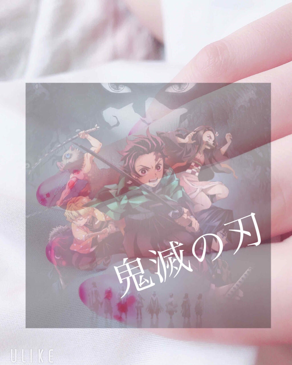 菜海((Nancy on LIPS 「鬼滅の刃竈門禰豆子風ネイル✨Nancy꙳★*゚学校は休みなので..」(1枚目)