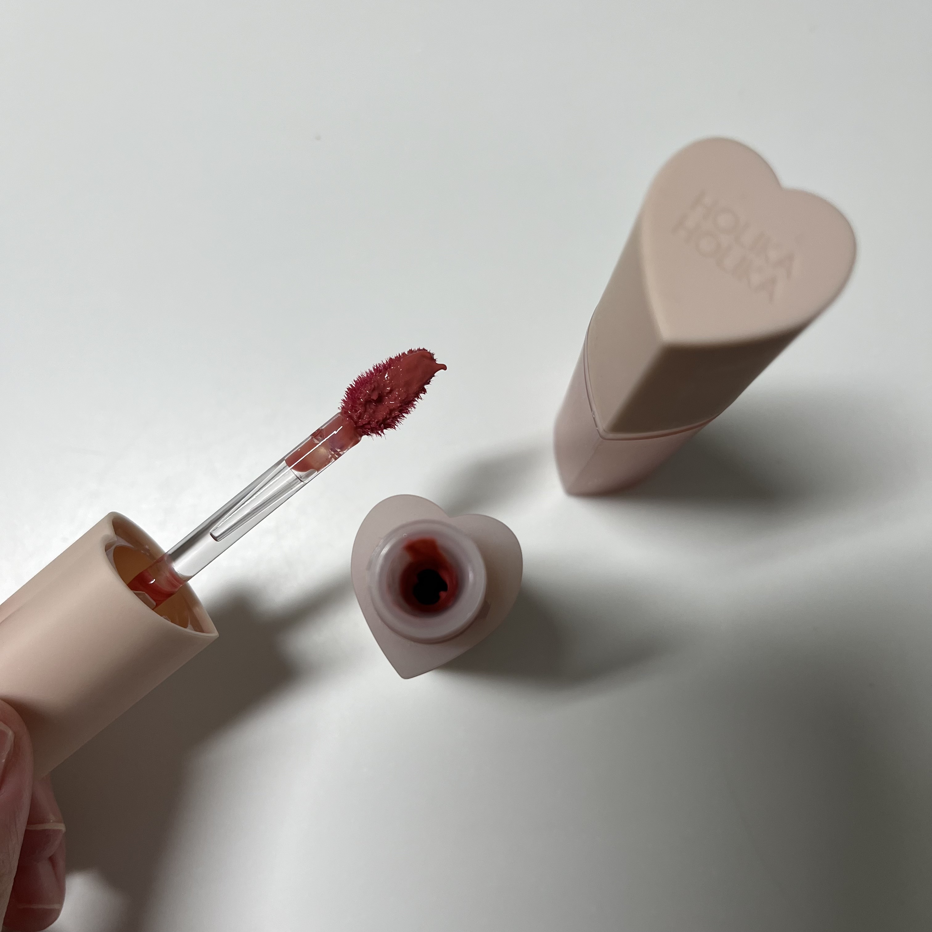 ハートクラッシュ ベアグレイズティント 09 ソーピーチ(SO,PEACH)/HOLIKA HOLIKA/リップティントを使ったクチコミ（2枚目）