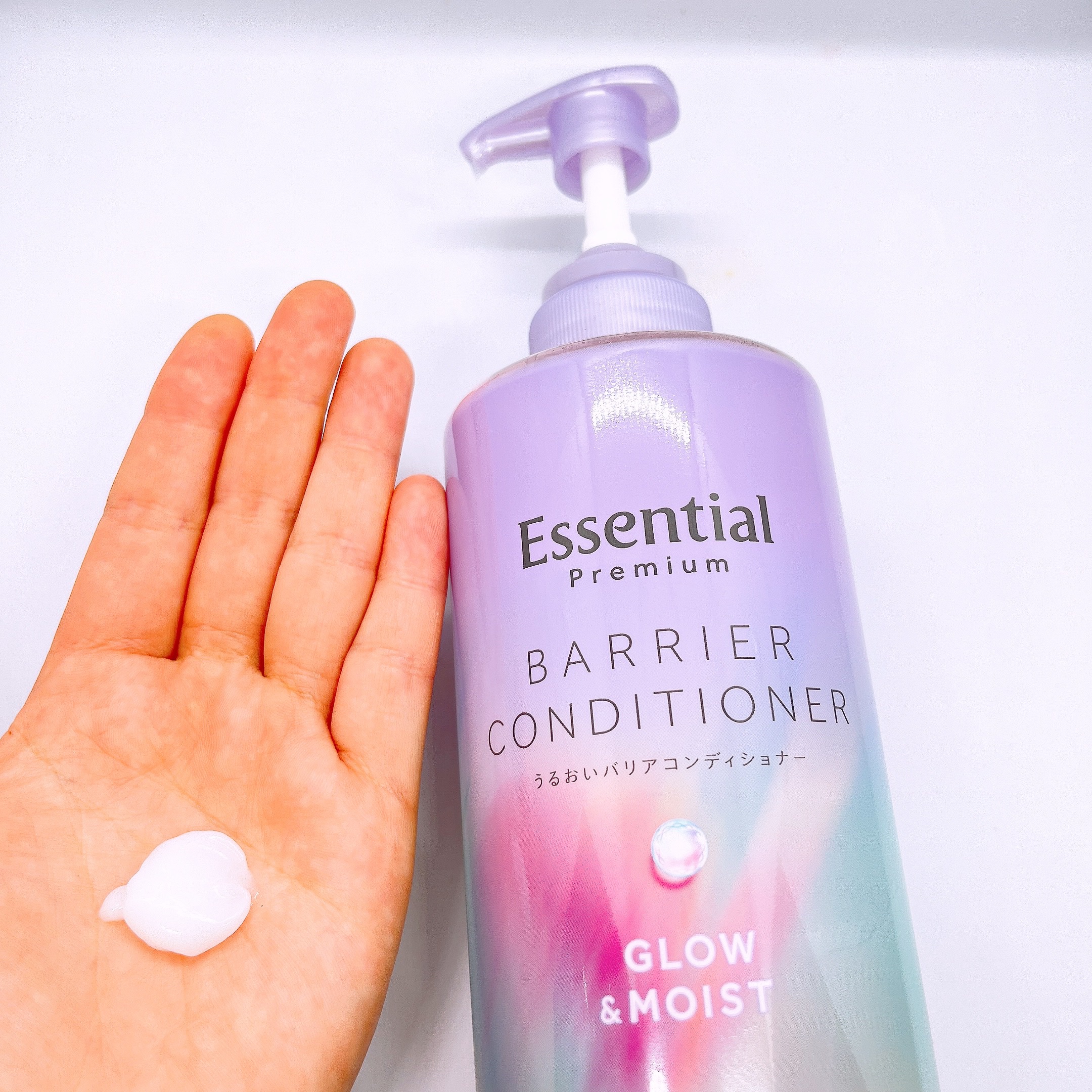 エッセンシャル プレミアム うるおいバリアシャンプー/コンディショナー グロウ＆モイスト/エッセンシャル/市販シャンプーを使ったクチコミ（3枚目）