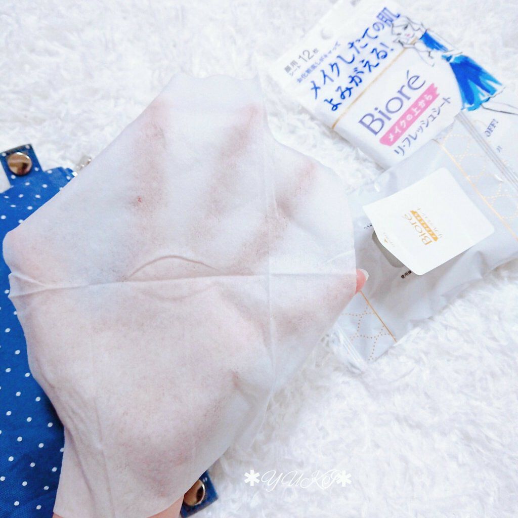 メイクの上からリフレッシュシート/ビオレ/フェイスシートを使ったクチコミ(4枚目)