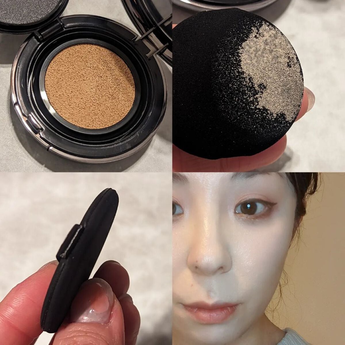 ハイパーカバーフィットクッション グラファイト/APRILSKIN/クッションファンデーションを使ったクチコミ(2枚目)