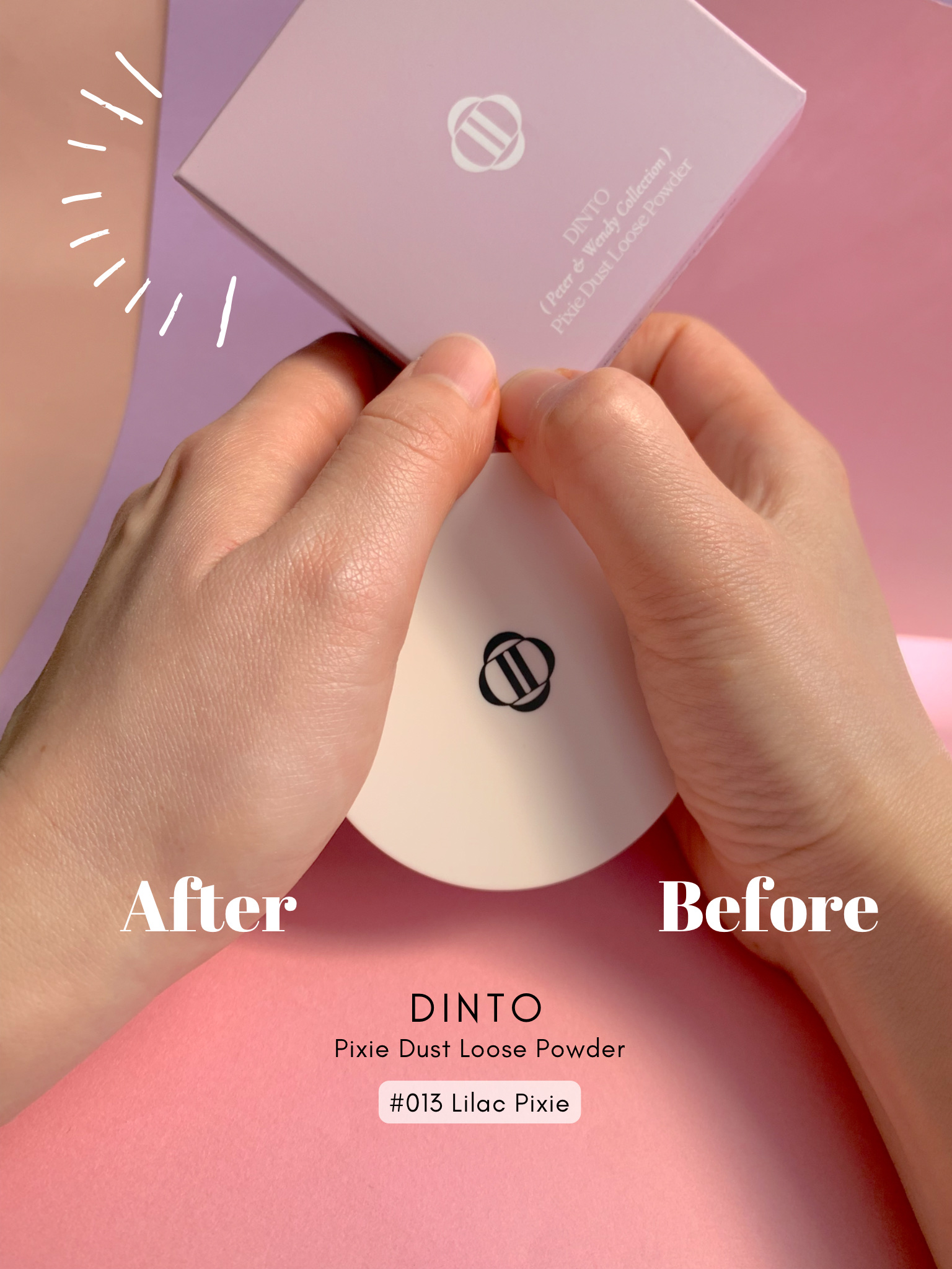 Dinto ピクシーダスト ルースパウダー フィニッシュパウダー のクチコミ「【PR】本投稿は商品を無償提供により作成いたしました。
肌にフィルターをかけたような仕上がりに.....」（2枚目）