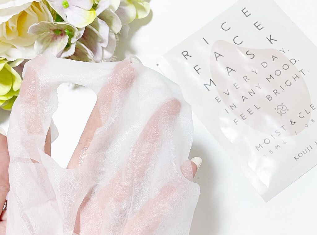 RICE FACE MASKライスバリアフェイスマスク MOISTCLEAR/KOUJIHIME/シートマスク・パックを使ったクチコミ(3枚目)