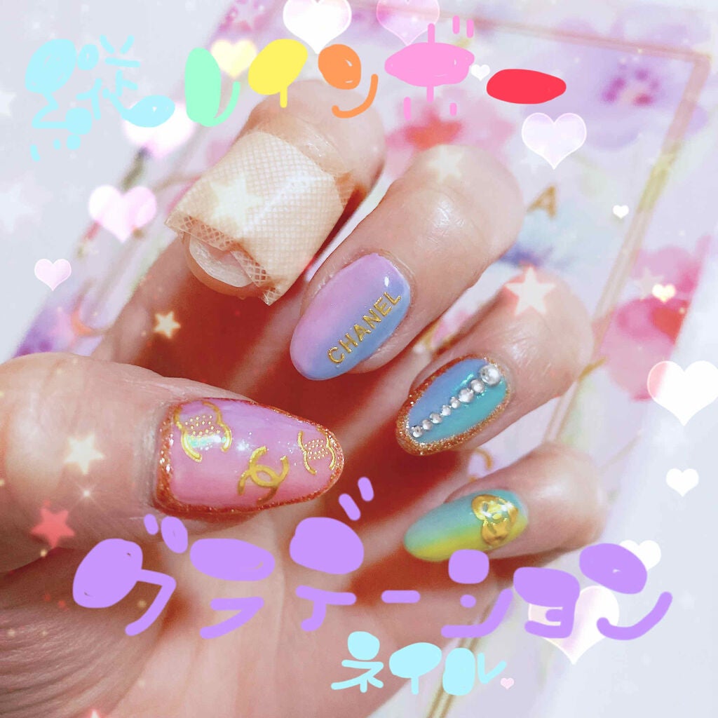 フェアリーダストパウダーオーロラピーコック/キャンドゥ/ネイルシールを使ったクチコミ(1枚目)